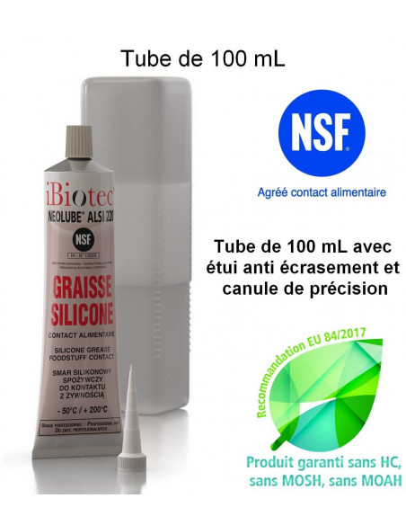 FIPCENTER-Neolube ALSI 220 graisse silicone basse température - NSF agro IBIOTEC-NEOLUBE ALSI 220
