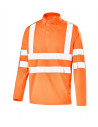 Polo manches longues haute visibilité