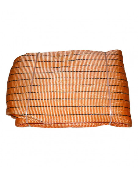 FIPCENTER-Élingue textile sangle plate de levage CMU 10 tonnes orange - 2 boucles-ELP10T
