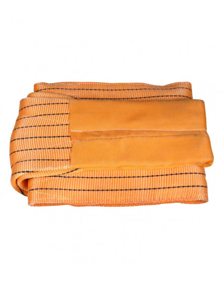 FIPCENTER-Élingue textile sangle plate de levage CMU 10 tonnes orange - 2 boucles-ELP10T