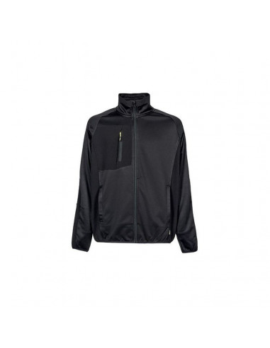 FIPCENTER-Veste Sweatshirt zippé de travail U-POWER HULL BLACK CARBON-WEY366BC