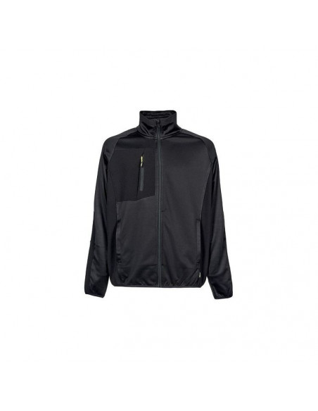 FIPCENTER-Veste Sweatshirt zippé de travail U-POWER HULL BLACK CARBON-WEY366BC