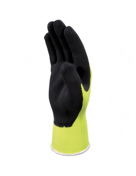 FIPCENTER-Gant tricot Haute Visibilité Polyester paume enduite mousse LATEX (la paire)-VV733